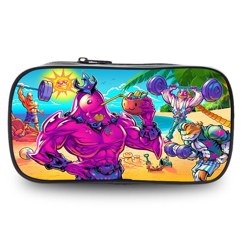 Night Fortress Pen Case Large Capacity Double Layered Design Patterns Diverse