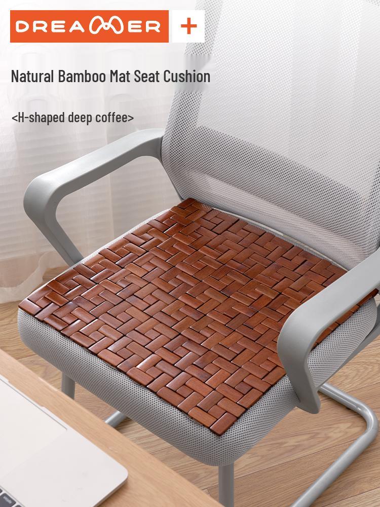 Breathable Bamboo Cooling Seat Cushion for Long Summer Use - Ideal for Office Chairs and Cars.