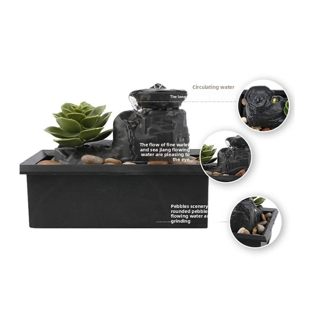 Battery/Plugged in Water Fountain Circulating Water Flow Waterfall Decoration  Office Ornaments