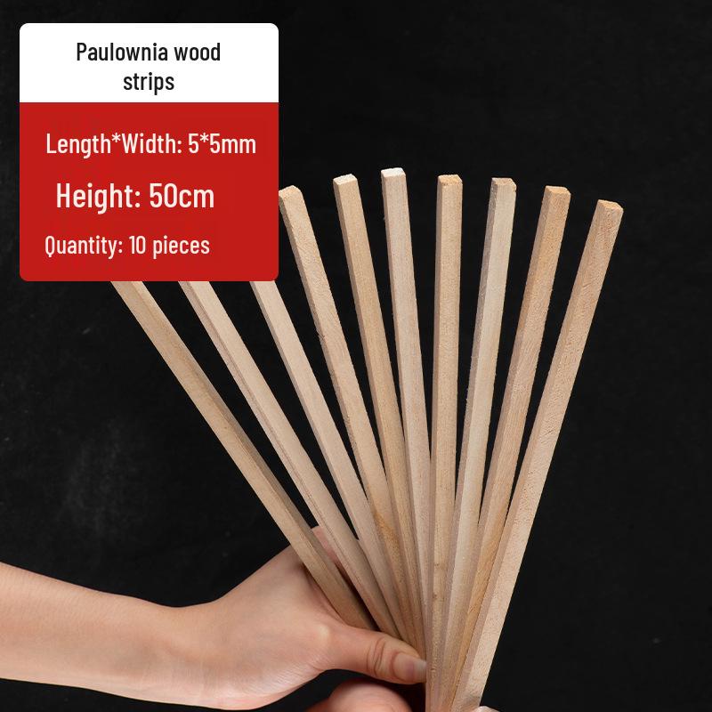 Paulowniahout Strips voor 3D Modelbouw en Blokhut Constructie