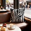 Zebra Texture Cushion Cover Set of  Decorative Short Plush Pillow Covers for Sofa Soft  Cushion Case x cm