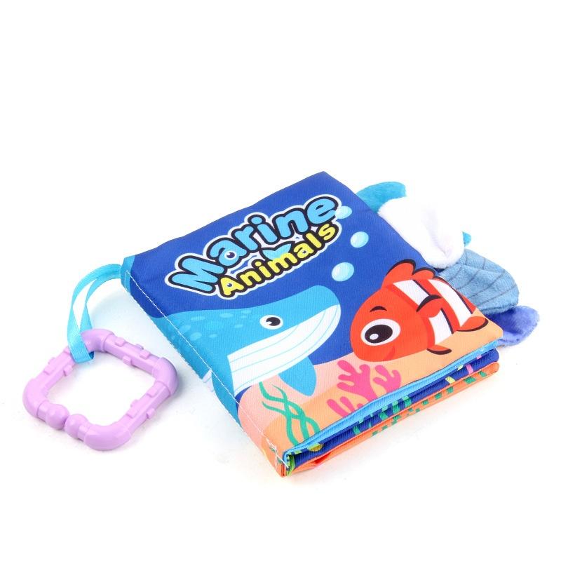 

Soft Cloth Infant Book Engaging Toddler Developmental Jungle Animal Theme Marine Animals