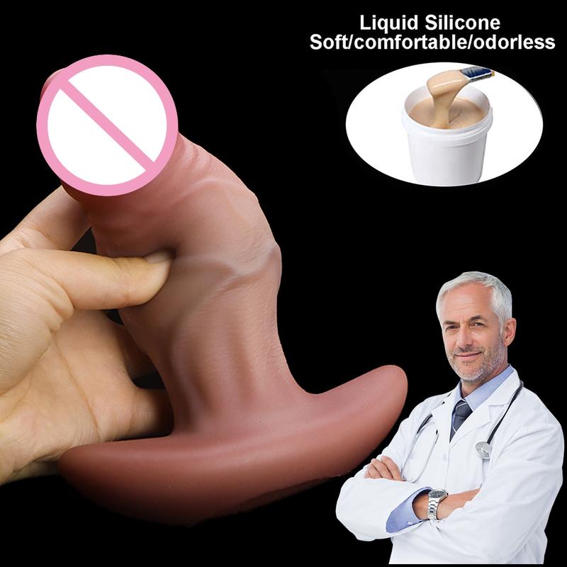 SML Anal Dildo Plug Sex Shop Women Men Realistic Glans Penis Wear Butt Plug Silicone Sex Toys Anal Plug Masturbators 18+