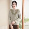 Mom's Fleece Knitted Warm Sweater for Middle-Aged & Elderly Women - Thickened Autumn/Winter Base Layer