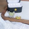 Medieval Green Butterfly Cool Niche Design Open Ring Light Luxury High-End Ring
