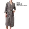 Men Bathrobe Solid Color V Neck Cardigan Water Absorption Oversize Male Pajamas