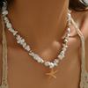 Metal Starfish shells Necklace Elegant Tassel Clavicle Chain Exquisite Charm Choker