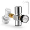 Beer Keg Co2 Charger,0-60PSI Mini Co2 Regulator,Portable Co2 Dispenser With Ball Lock Quick Disconnect For Home Brewing Beer Keg