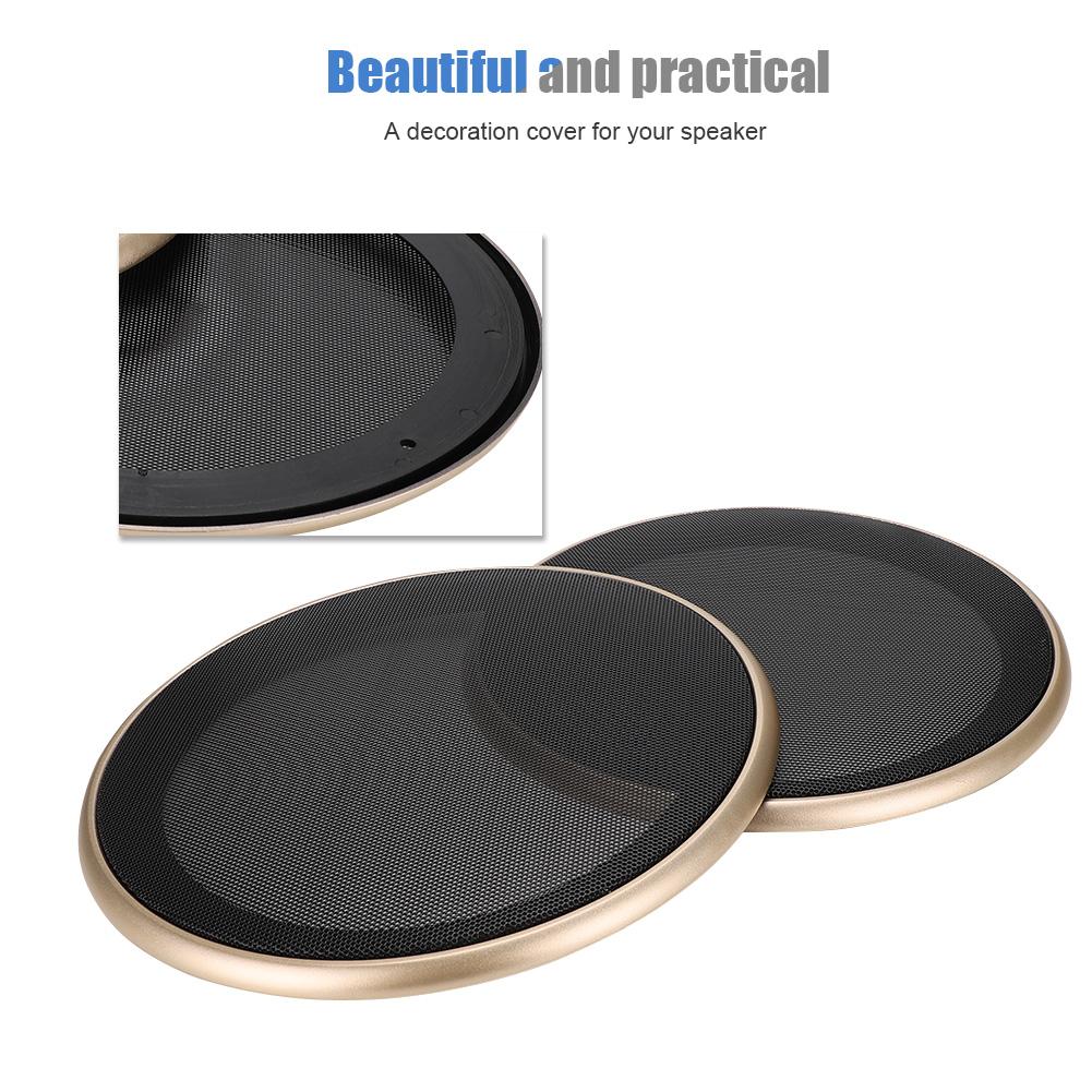 2 pcs 8 inch Audio Speaker Cover Decorative Circle Protective Metal Mesh Cover