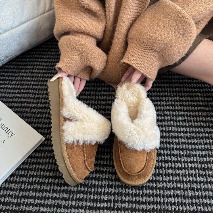 Mao Mao slippers women's outer wear design is comfortable, simple and light, casual, plush bag head drag Sangpo autumn slippers women
