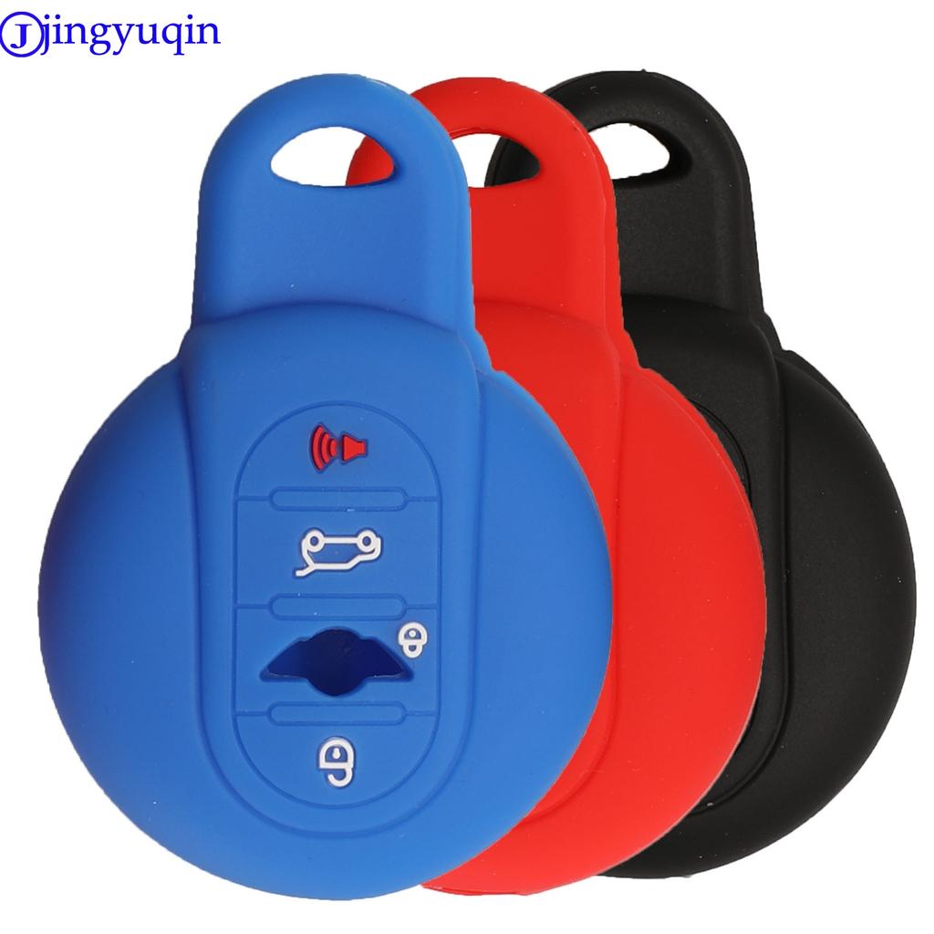 Jingyuqin Remote Car Key Silicone Cover Case For BMW MINI Cooper S R50 R53 F54 F55 F56 4 Button Key Holder Cover Styling