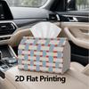 1pc, 2d Flat Printing, Tissue Box Colorful Woven Paper Napkin Box Pattern Printed Tissue Box, Suitable for Home, Car, and Party Decoration Tissue Hold