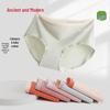 GUJIN Women's A-Class Baby Cotton Antibacterial Mid-Waist Briefs 3-Pack
