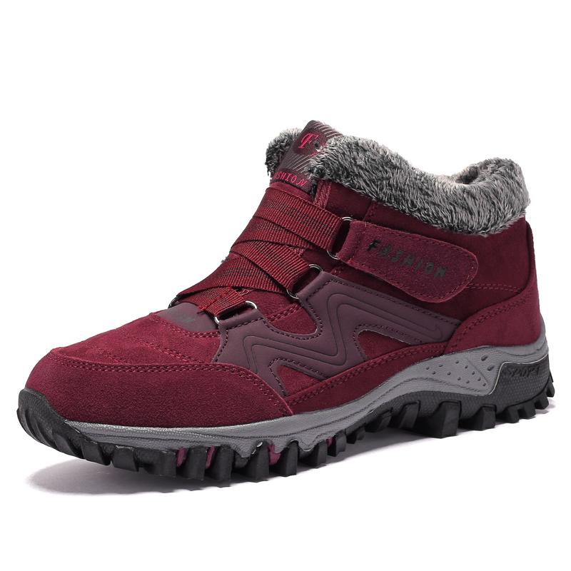 Boots for Men Couple Winter with Fur  Warm Snow Boots WoMen Winter Work Casual Shoes Sneakers High Top Ankle Hiking Boots