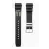 Seiko Diver ND-Compatible Black Rubber Silicone Watch Strap (20/22/24mm)