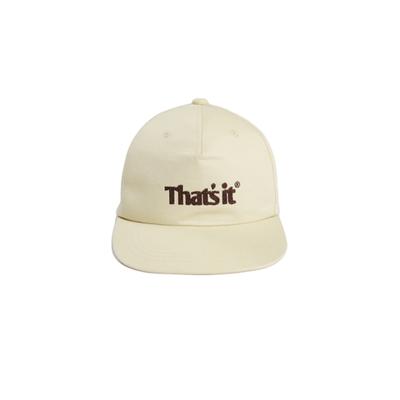 THAT`S IT Signature Logo Cotton Camp Cap_Beige