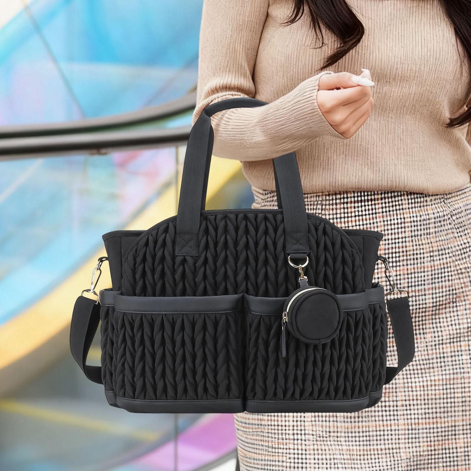 Baby Changing Bag Versatile Mom Gift Adjustable Strap Diaper Bag Tote Handbag Baby Essentials Storage Bag for Outdoor Shopping