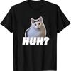 HUH? Cat Meme T-Shirt,Soft Breathable & Fade-Resistant, Classic Fit for Daily Casual Wear