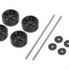 1:64 Scale Car Rubber Wheel Rims Soft Tires for RC 1/64 of 4