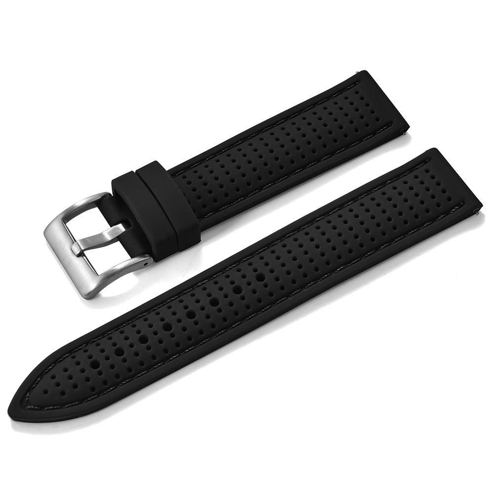 

Quick Release Sport Silicone Watch Band - Breathable Waterproof Soft Rubber Strap Universal Fit 18mm 20mm 22mm For Men Women 18mm