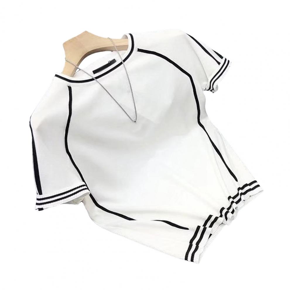 

Летняя мужская футболка с короткими рукавами, трикотажная, с круглым вырезом, однотонная, эластичная, облегающая, спортивная, повседневная одежда C M белый