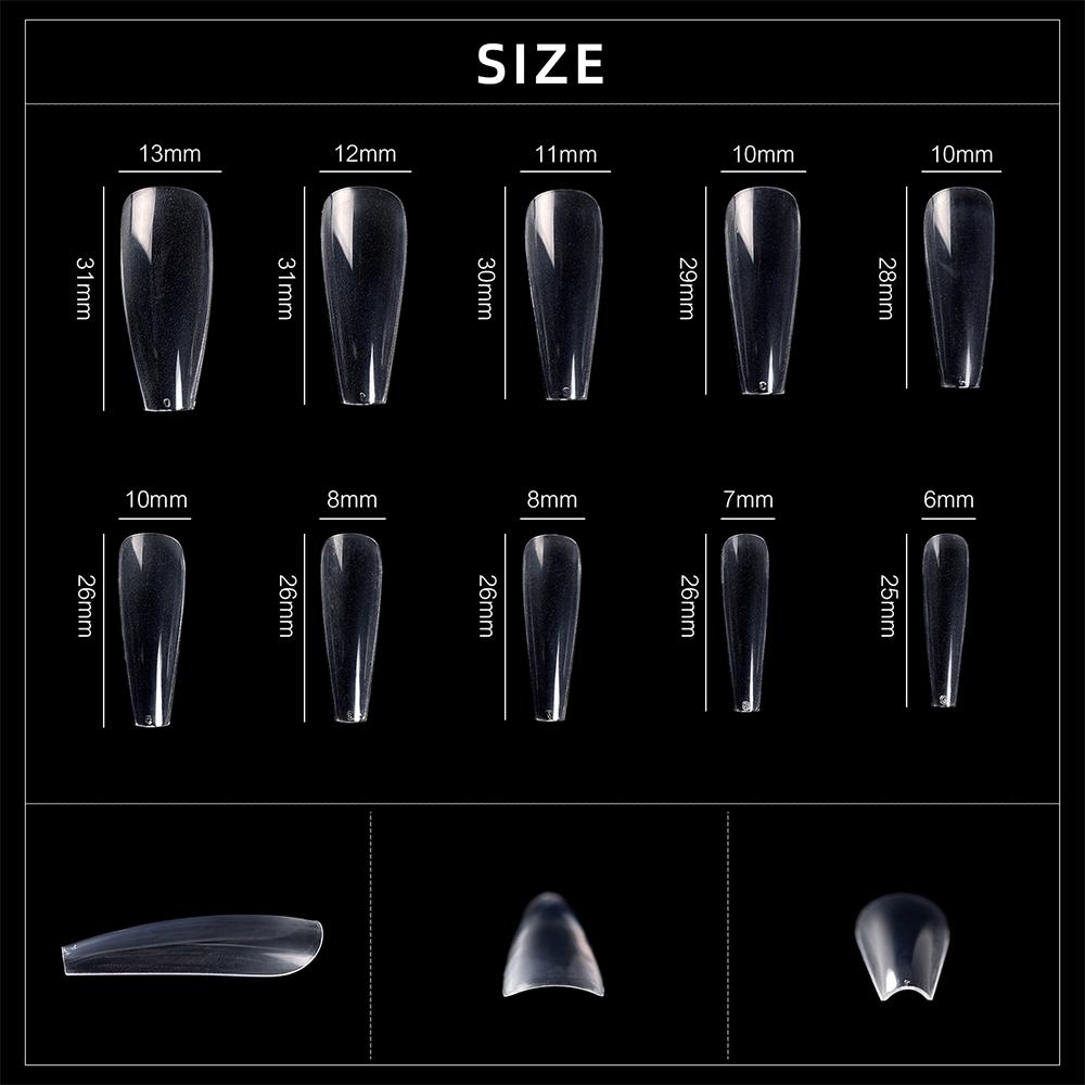 kads 500pcs ABS Nail Tips French Nails for Acrylic False Nails Press On Fake Nails Manicure Tools