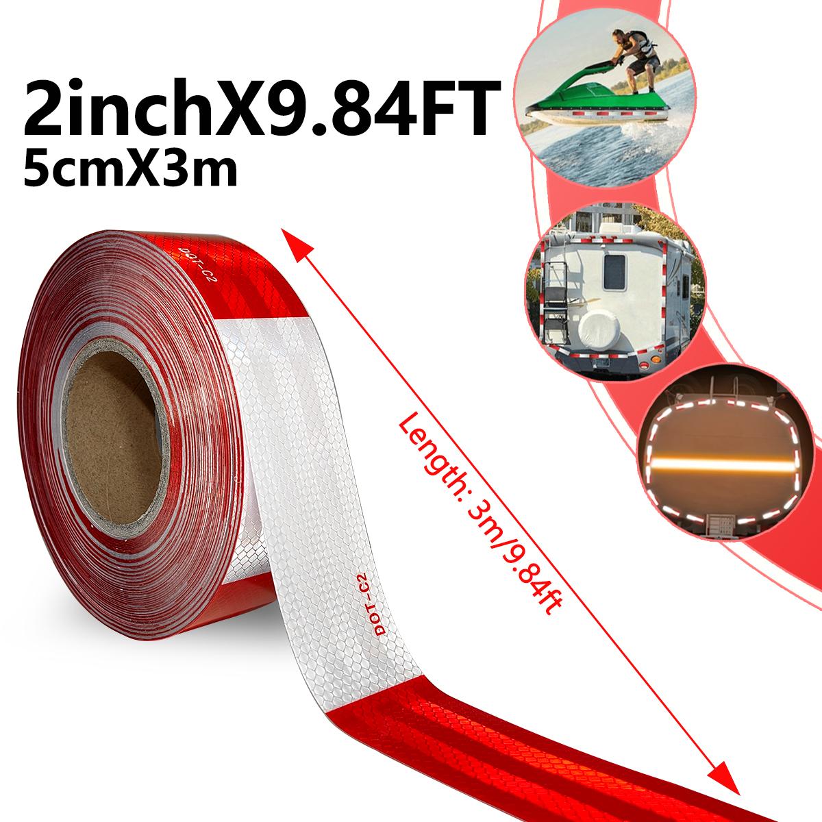 

Светоотражающая защитная лента DOT-C2 ПЭТ-материал Красно-белая Водонепроницаемая Защита от солнца Сильное отражение Предупреждающая лента для безопасности