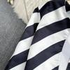 Autumn Fashion Suit Women's Round Neck Short Striped Shirt Two-Piece High Waist Bag Hip Skirt