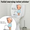 1 st Rolig Toalettvarning Toalettklistermärken Barn Urinering Dekoration Avtagbar Kreativ Toalettlock Självhäftande Väggklistermärke