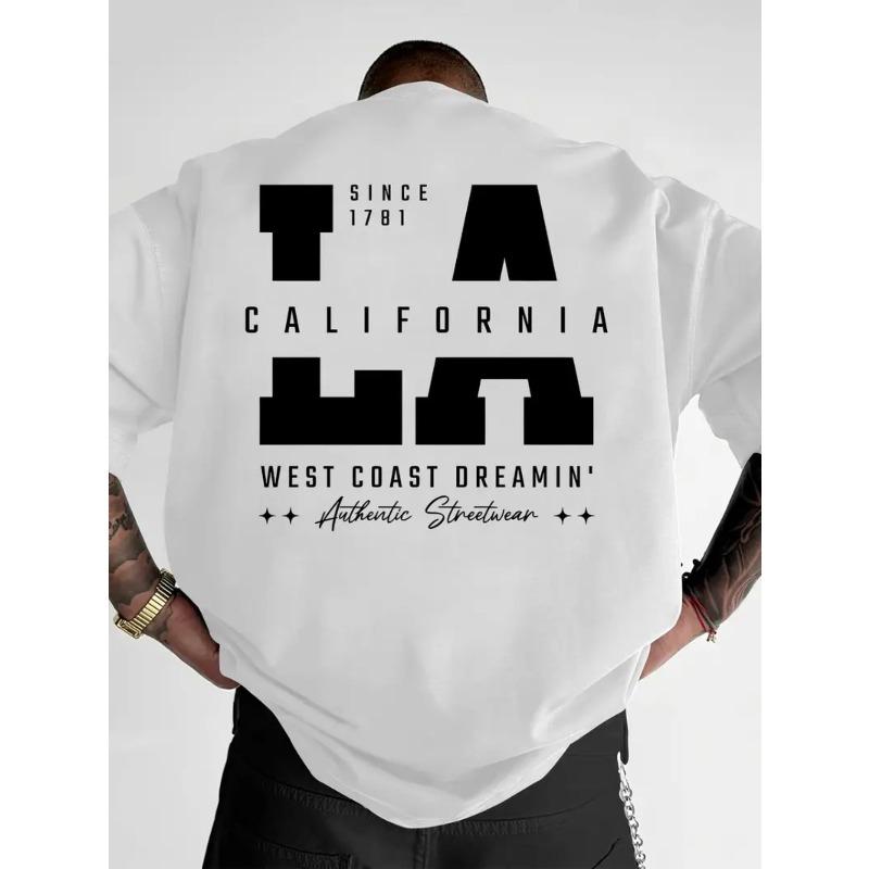 

European sizes Creative Round Neck T-Shirt Trendy Fashion Short Sleeve, Casual Daily Style Top for Men Comfortable T-Shirt 4XL білий