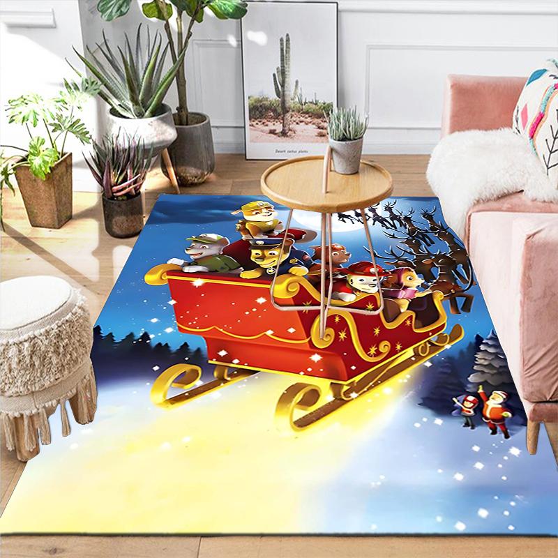 1Pc Santa'S Reindeer Journey Rug Office Carpet Indoor Outdoor Doormat Nonslip Soft And Comfortable Living Room Christmas Halloween Gift D91869