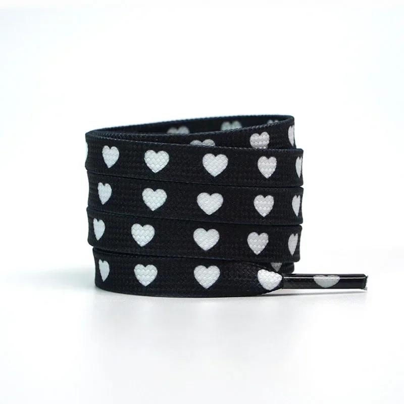 NEW Flat Pink Love Shoelace Personalized Valentine's Day Heart Shoelaces Rope Couples High Canva Sports Shoes Shoe Laces for AF1