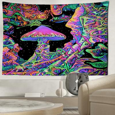 Night Sky Mushroom Tapestry Wall Hanging Bohemian Style Hippie Tapies Artist House Decor Background Cloth