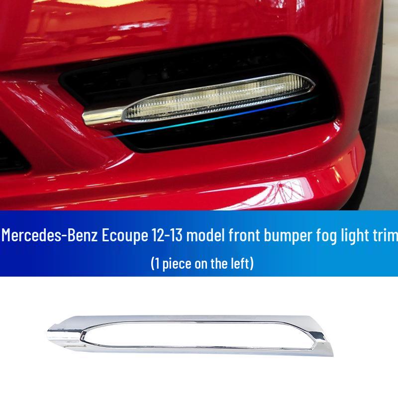 Mercedes-Benz E-Class Front Bumper Fog Light Frame & Daytime Running Light Cover Trim