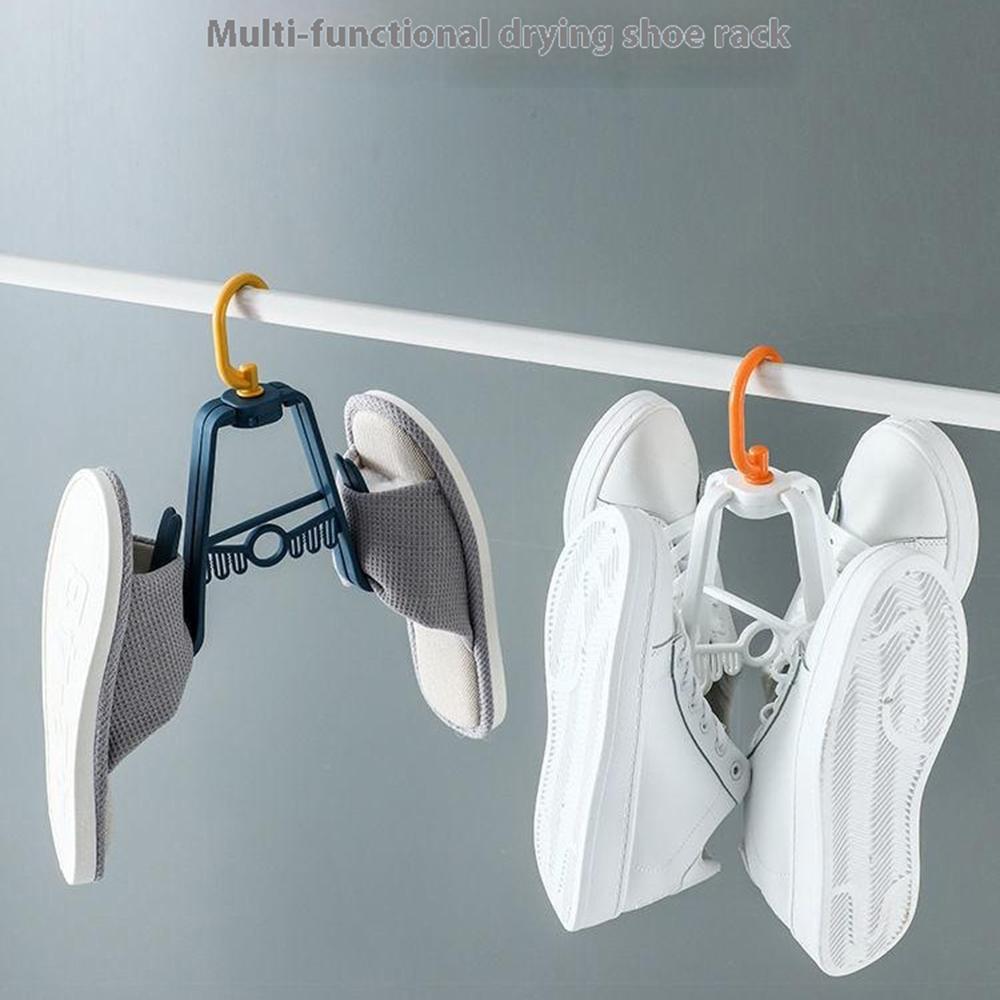 

Folding Plastic Shoe Rack Multi Tier Rotating Shoes Drying Rack Space Saving White