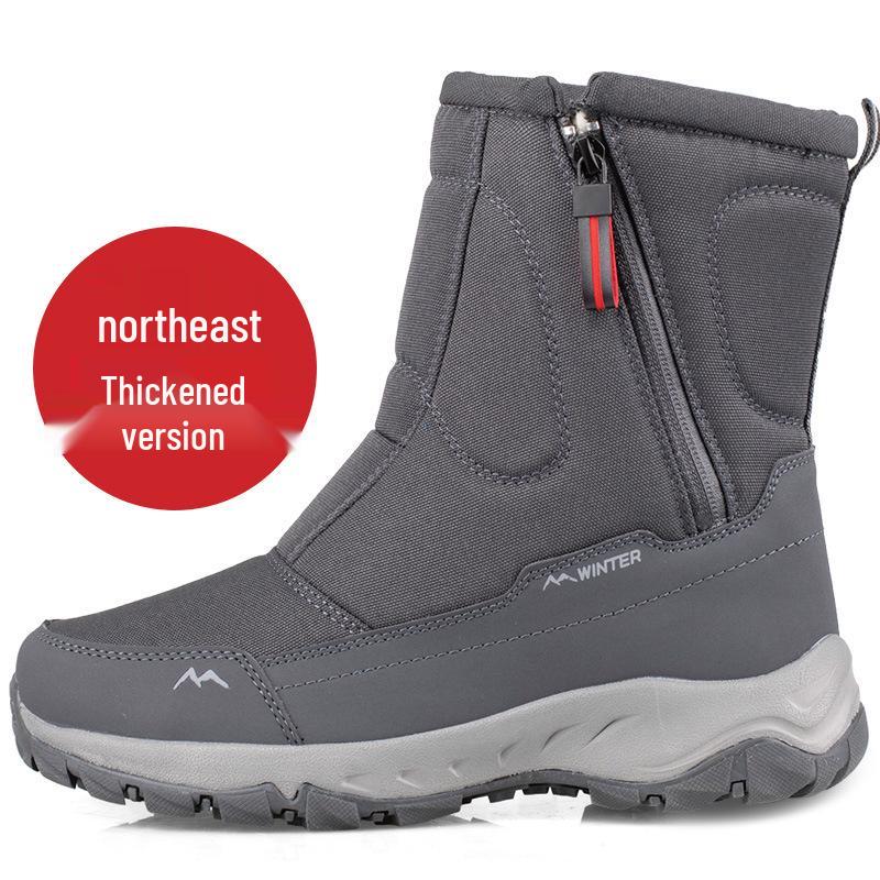 

Водонепроницаемые Нескользящие Зимние Ботинки: Теплые, Утепленные, На бархатной подкладке, Зимние ботинки с боковой молнией для мужчин и женщин Size 41