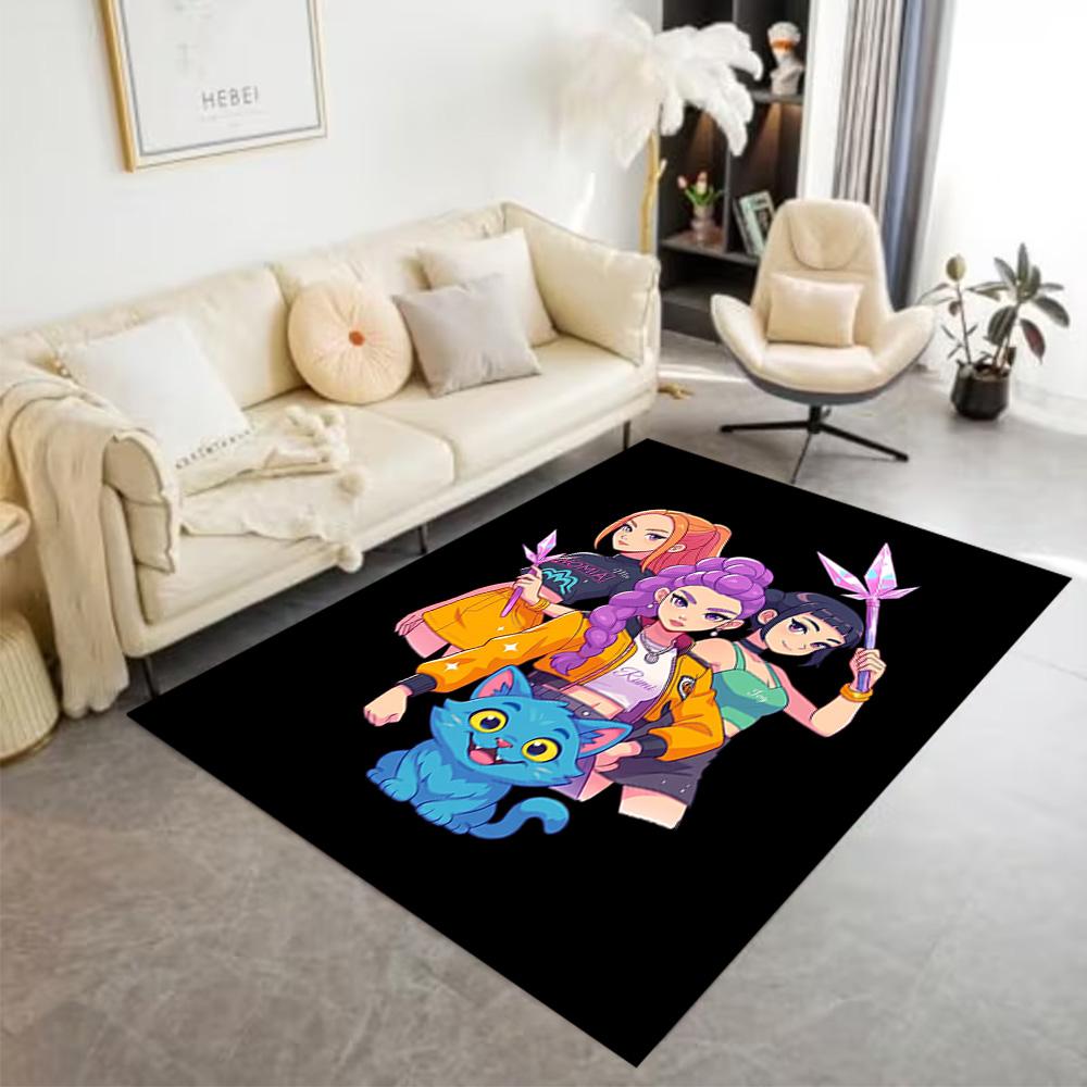 Future Fashion Warriors Area Rug Suitable for Bedrooms Foyer Dining Room Decorate Room Anti-slip Rug Decorate Offices