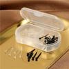 Transparent Ear Piercing Studs with Backs, 2-Compartment Box for Healing Women’s Earrings, Plastic Sticks