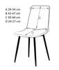 Scandinavian Chair Cover Grey Velvet Elastic [21Ea]
