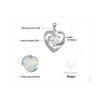 Jewelrypalace Heart Love Created Opal Pendant Necklace Gemstone 925 Sterling Silver Pendant For Women Fashion Jewelry No Chain