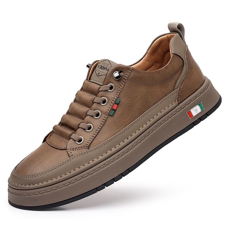 Men's Autumn Casual Leather Shoes - Trendy Soft Sole, Stylish & Versatile.
