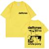 Rock Band Deftones White Pony Double Sided Print T-shirt Men Hip Hop Alternative Metal Oversized Streetwear Male Fashion Tshirt