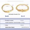 Europäische und Amerikanische Partnerarmbänder, Ein Paar konzentrische ineinandergreifende Titanstahlarmbänder, Edelstahl Herren- und Damen-Liebesarmbänder