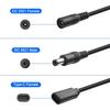 JUNSUNMAY 25cm Type-C Female To DC 5.5mm X 2.1mm Male Adapter Cable 5V 3A Power Extension Cord