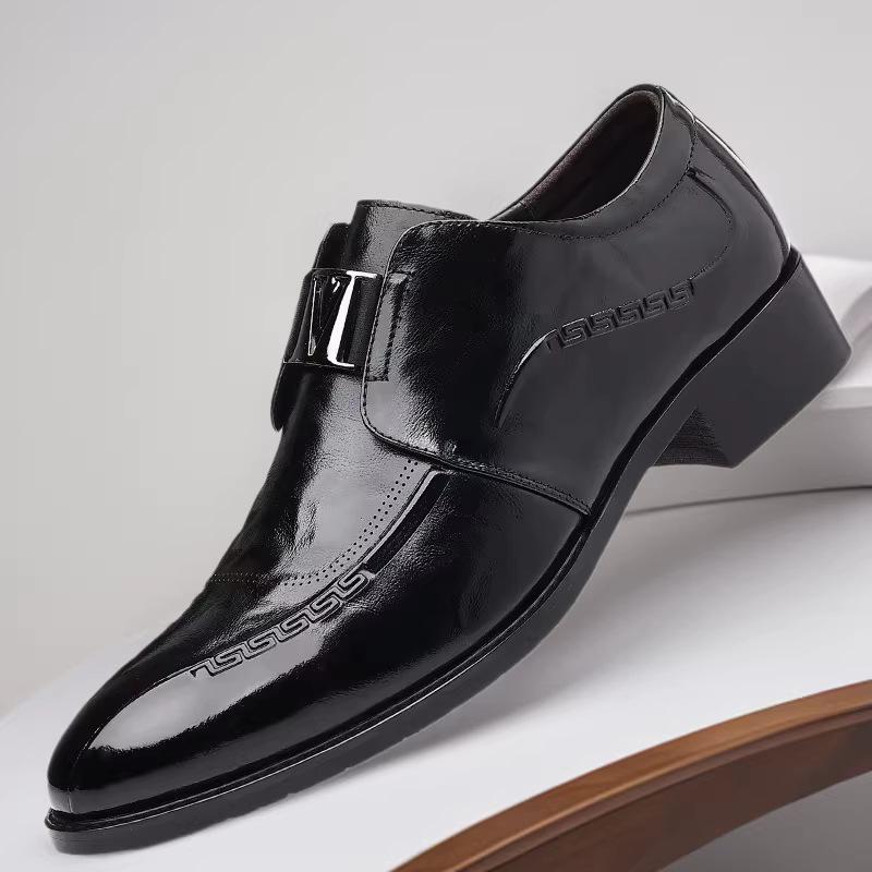 Men's Genuine Cowhide Leather Slip-on Shoes - Breathable, British Style, Formal/Casual