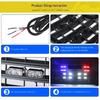 8/16 in 1 LED Suv Grille Strobe Light Automotive Strobe Warning LED Flashing Emergency Car External Light with wireless control
