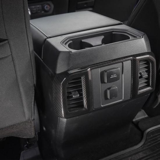 Carbon Fiber Inner Rear Ac Air Vent Outlet Cover Trim For Ford F150 2015-