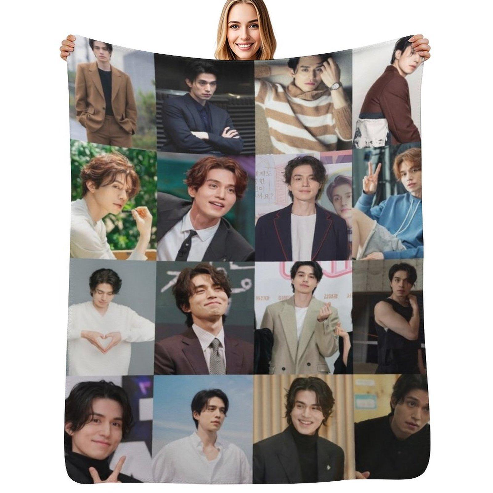 Lee Dong Wook Throw Blanket Soft Sherpa Fleece Warm Blanket for Winter Size: 75*100cm, Weight: 230 GSM
