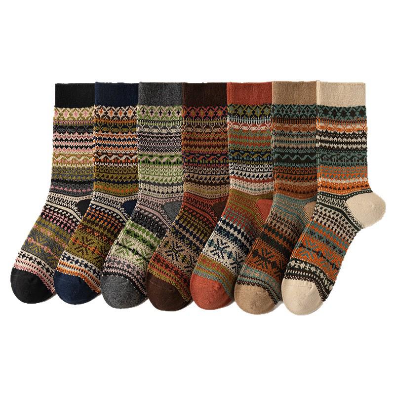 Women's Retro Ethnic Style Mid-Calf Socks - Versatile, Trendy, Scrunched, Perfect for Birkenstocks In Autumn/Winter