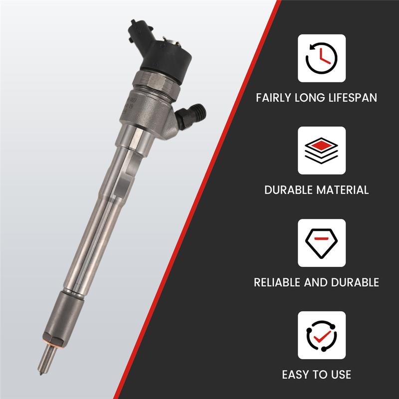 #975O New CRDi Diesel Fuel Injector 33800-27400 0445110245 for Hyundai (Silver)